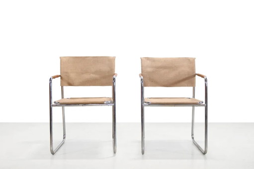 Karin Mobring Amiral stoelen in chroom en jute uit 1973 – Ikea, eetkamerstoelen, Leather, Chrome, Vintage (photo 2 of 8)