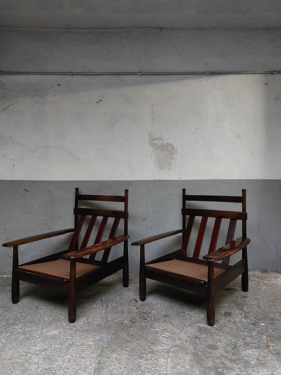2 poltrone vintage in legno – Textile (photo 11 of 24)