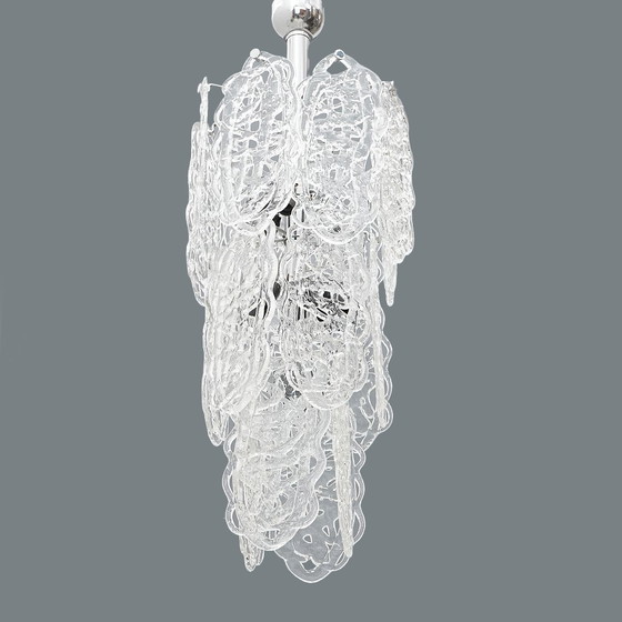 Image 1 of Kroonluchter "Ragnatela" met Murano glaselementen, 1970