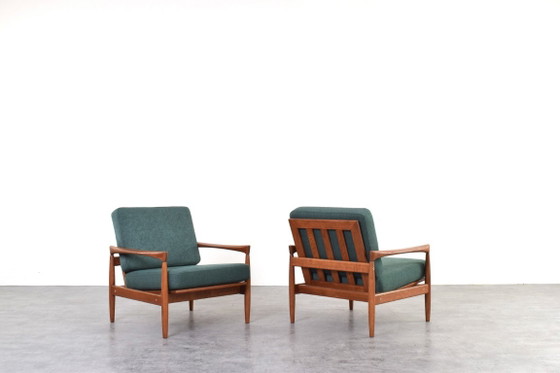 Mid-Century Kolding Lounge Chairs by Erik Wørts for IKEA, 1960s., Set of 2 – Armchairs, Textile, Wood (photo 2 of 16)
