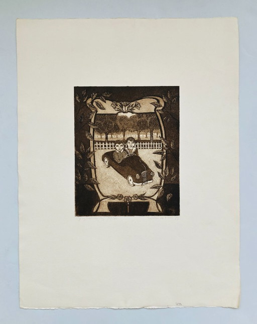 Laetitia de Haas - Etching - Childhood memory