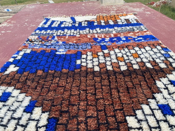 Image 1 of Kleurrijk Marokkaans Beni Ourain-tapijt 300 x 200 cm – Handgeweven wollen Berber-tapijt