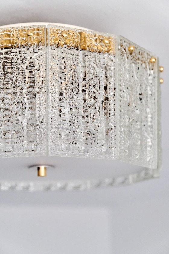 Image 1 of Kristallen kroonluchter, jaren 60, Zweden, verlichting uit het midden van de 20e eeuw