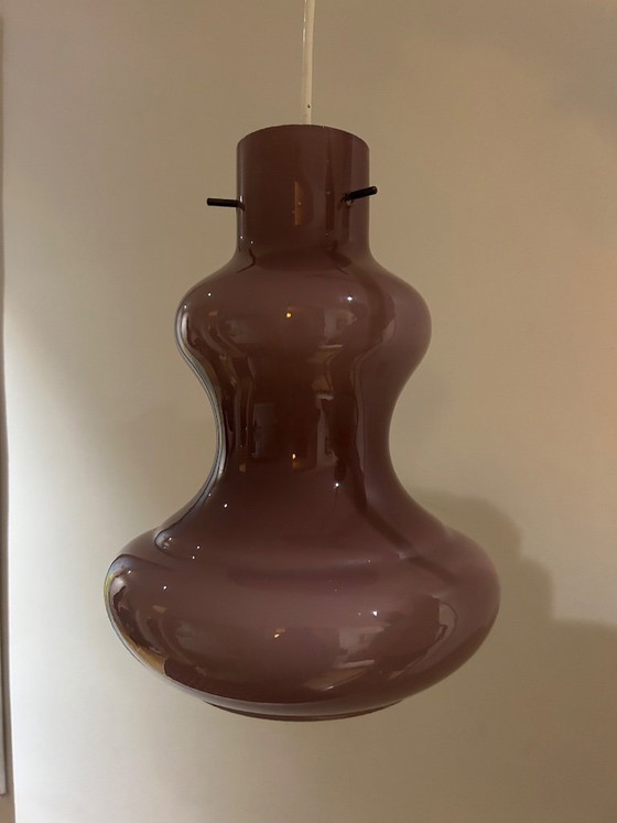 Vintage Glass Pendant Lamp 1970 (photo 6 of 9)