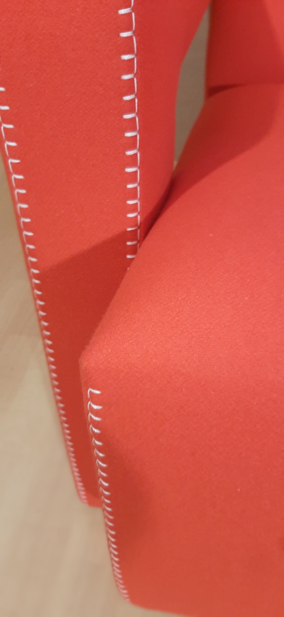 Image 1 of Cassina 2 Poltrona 637 Utrecht Nuova Mai Usata Lampo Rosso Lana 13L