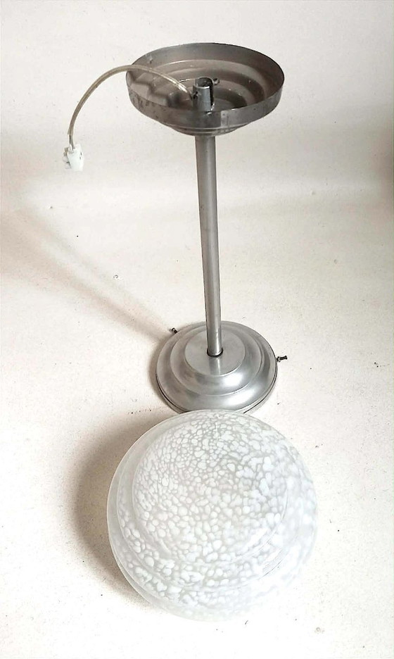 Image 1 of Lampada a sospensione Art Déco, vetro Clichy, altezza 52 cm