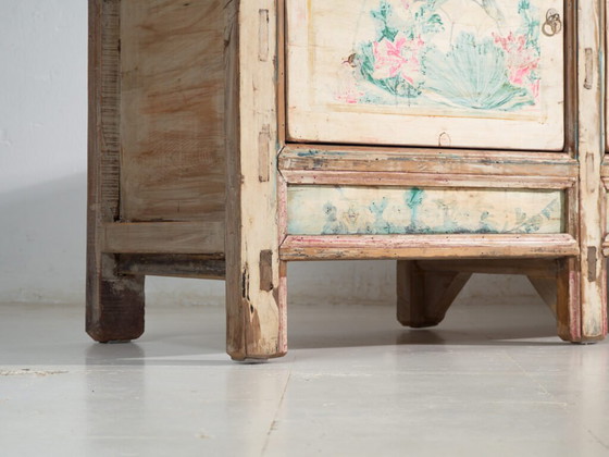 Credenza antica dipinta in legno di pino – Cina, circa 1930 – Credenze, Brass (photo 20 of 40)