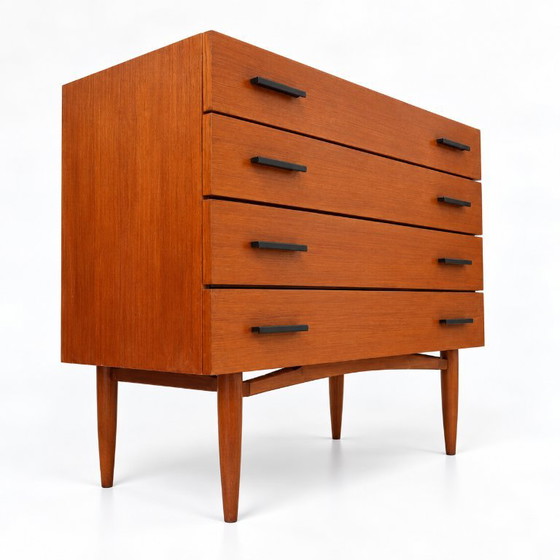 Vintage ladekast – houten commode met 4 laden uit de jaren ’60 – Ladekasten, Wood (photo 2 of 5)