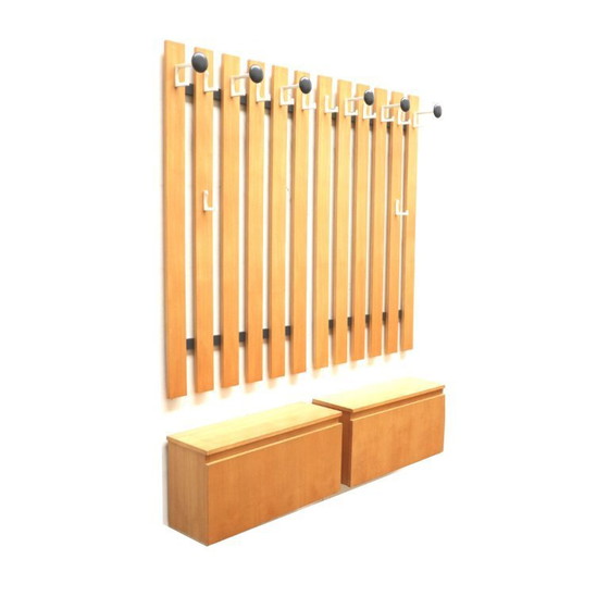 Image 1 of Large vintage coat rack with sideboard made in the 1970s