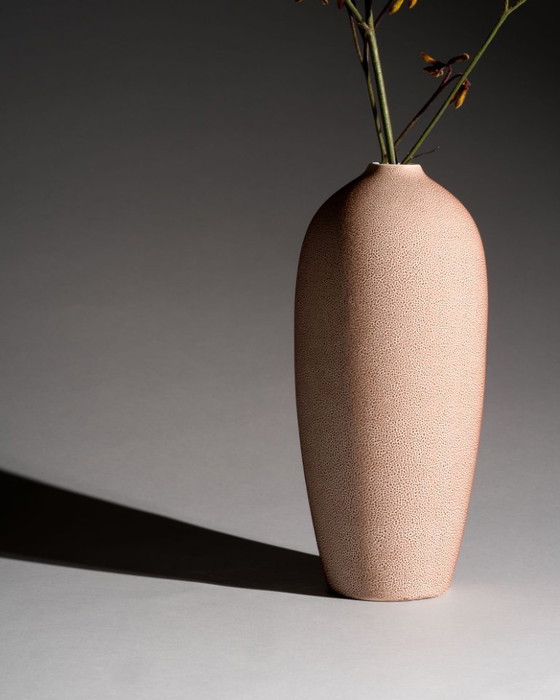 Image 1 of Vaso artigianale in ceramica vintage "SNAKESKIN" di grandi dimensioni, Paesi Bassi, anni '60-'70, altezza 33 cm