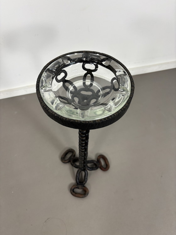 Image 1 of Vintage Brutalist Wrought Iron Ashtree '70