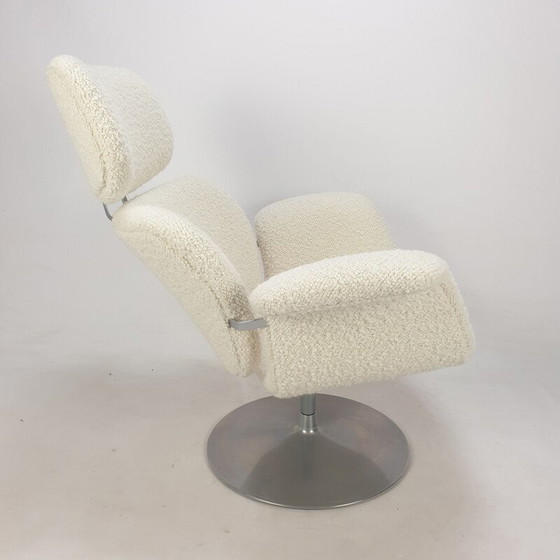 Image 1 of Vintage Tulip fauteuil en voetenbank van Pierre Paulin voor Artifort, jaren 1980