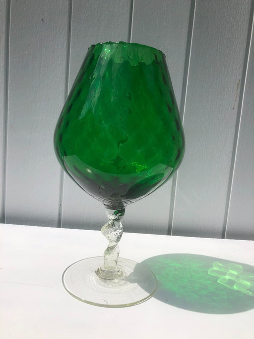 Large Decorative Glass, Handmade