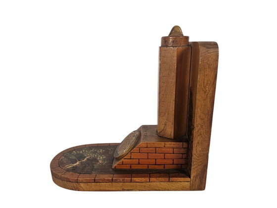 Image 1 of Buchstützen „Schlacht um den Grebbeberg 1940“ – Holz – Eiche – Militaria