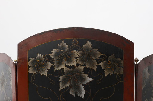 Art Nouveau Three-Panel Metal Firescreen, France ca. 1910