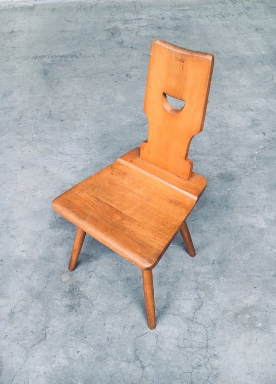 Image 1 of Vintage Belgische brutalistische design pub-caféstoelenset van Torck, België jaren 60