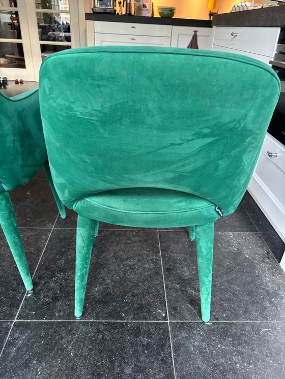 Image 1 of Chair POLSPOTTEN Arms Cosy Groen Fluweel