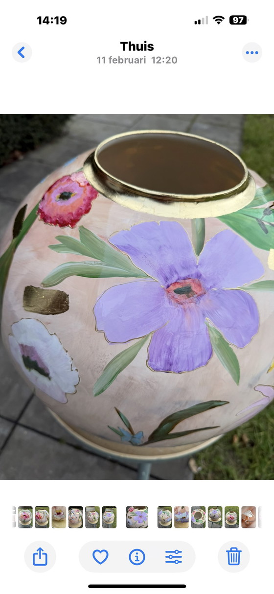 Image 1 of Vaso XL nuovo dipinto a mano VIBE Art