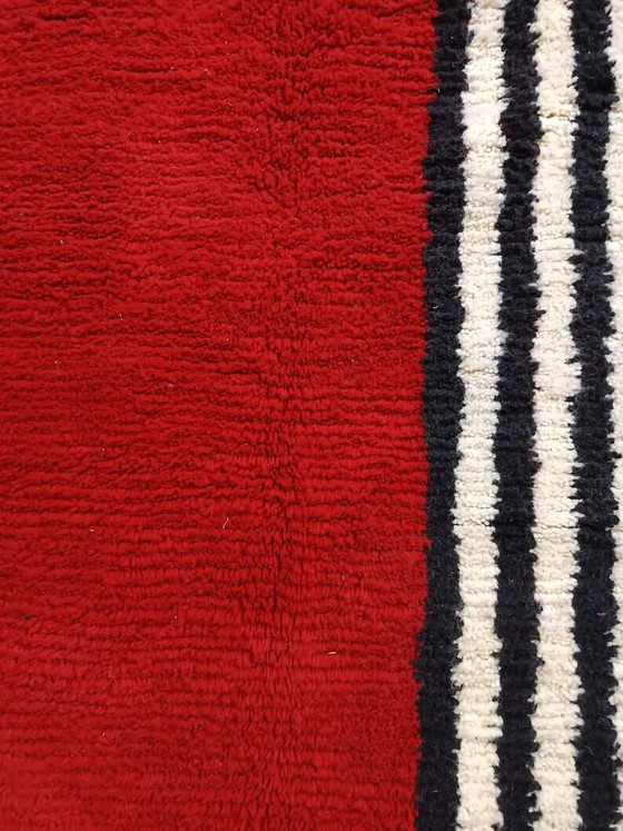 Rood handgemaakt vloerkleed versierd met rayon 200cmx300cm – Vloerkleden en tapijten, Wool, Bohemian (photo 5 of 11)