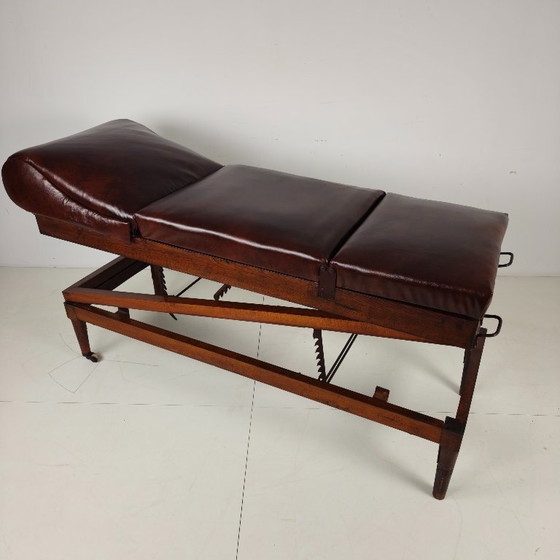 Lit d'hôpital militaire anglais ancien – XIXe siècle – Lits 1 personne, Wood, Leather (photo 7 of 16)