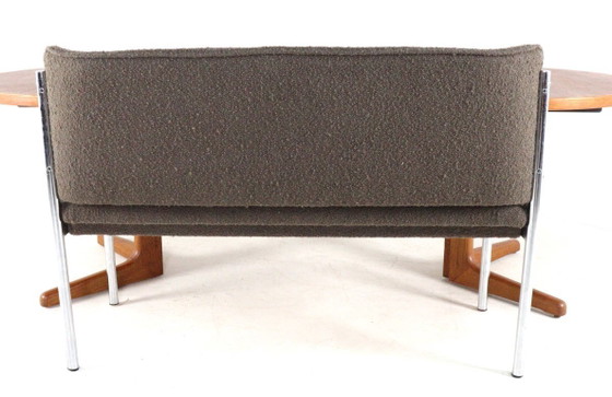 Image 1 of Vintage eetkamerbankje stoelen eetstoelen nieuw gestoffeerd