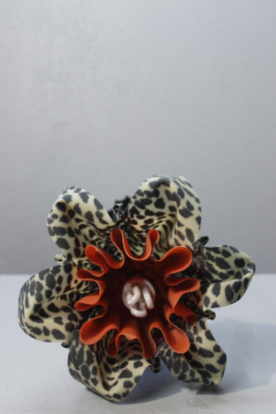 Image 1 of Georgia Jacob - Rare Vintage Lamp "Fleur De Savane" Design France 1990S