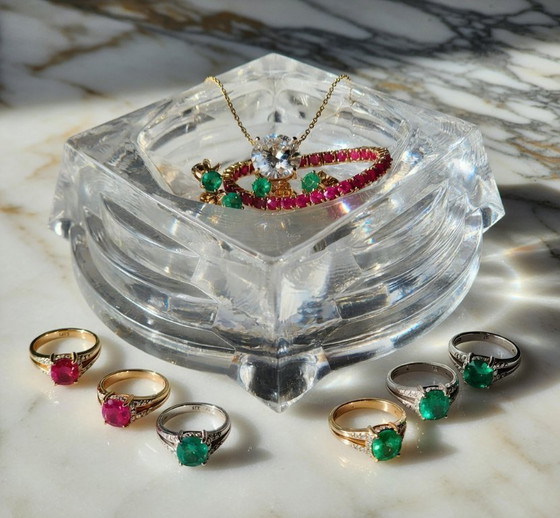 Image 1 of Coupe en cristal Šipek – Chef-d'œuvre géométrique en verre