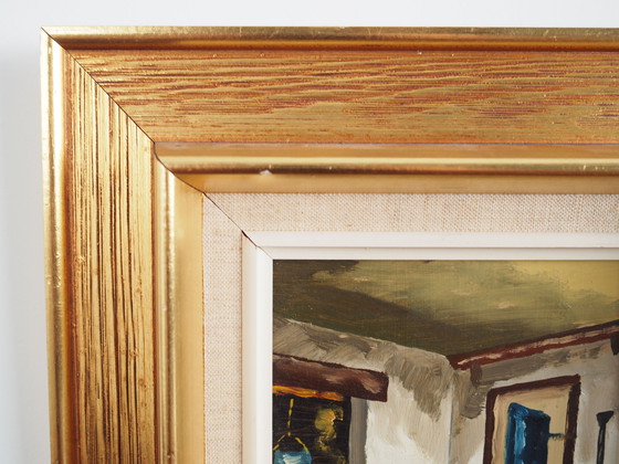 Image 1 of Gemälde "Die Dorfkammer", skandinavisches Design, 1970er Jahre