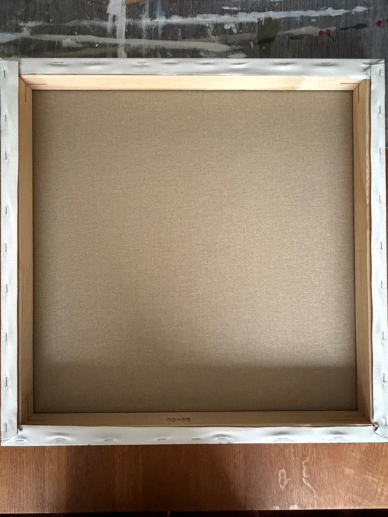 Image 1 of Rustgevend zeegezicht schilderij – verlaten strand en zachte horizon | Inheritance