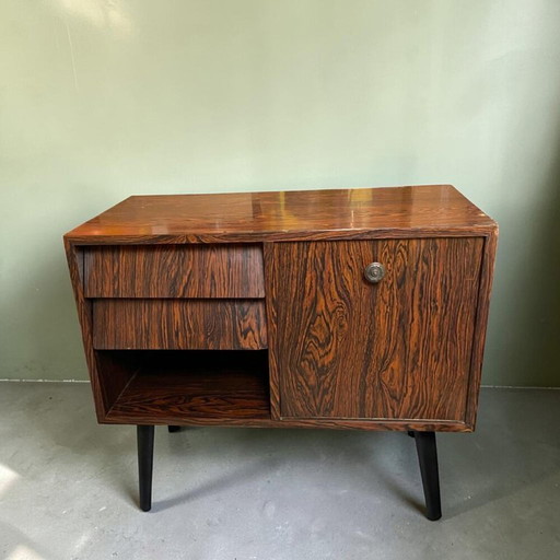 Mid Century Modern Danish style rosewood effect retro sideboard with drawers, 1960s