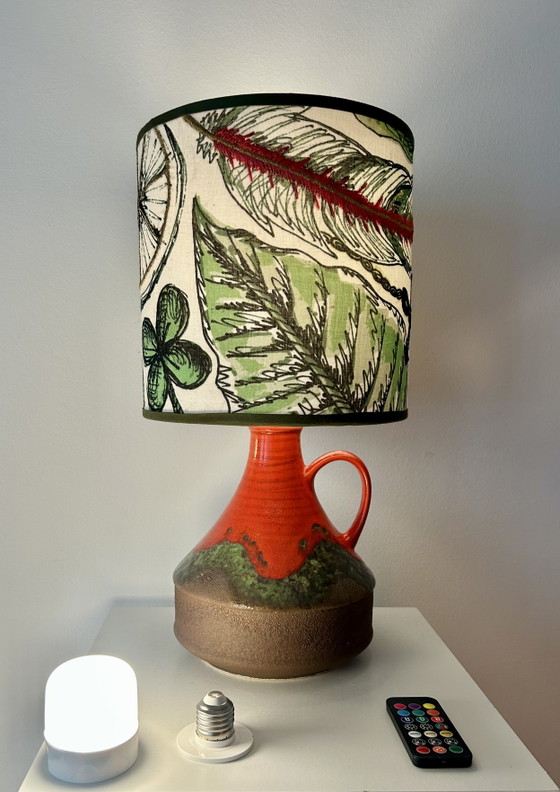 Image 1 of Draadloze vaaslamp van West-Duits aardewerk