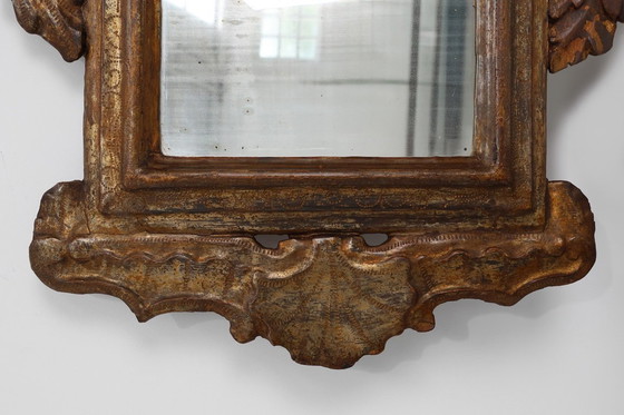 Image 1 of Italian Renaissance–Baroque Carved Wood Mirror, 17th Century
