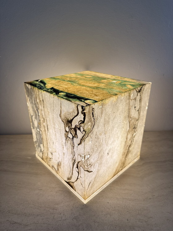 Image 1 of Mid-Century Design Lucite Cube Table Lamp, 1970’s