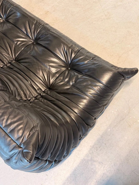 Divano a tre posti Ligne Roset Togo | Pelle nera – Divani 3 posti, Leather (photo 4 of 5)