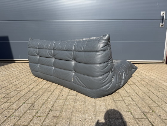 Image 1 of 100% Authentieke Ligne Roset Togo 3z Anthraciet Grijs Leder