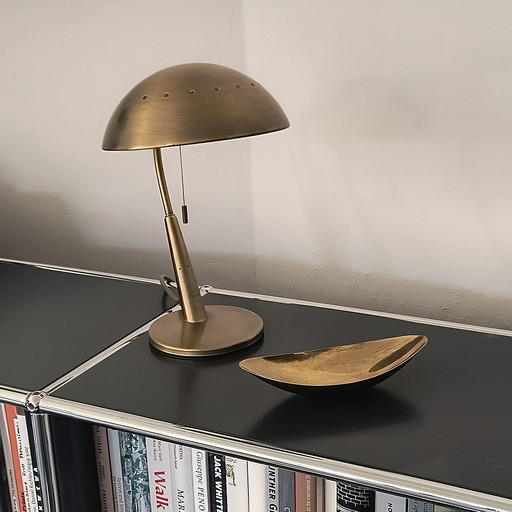 Hillebrand lampe laiton lampe de table Mid Century Tynell