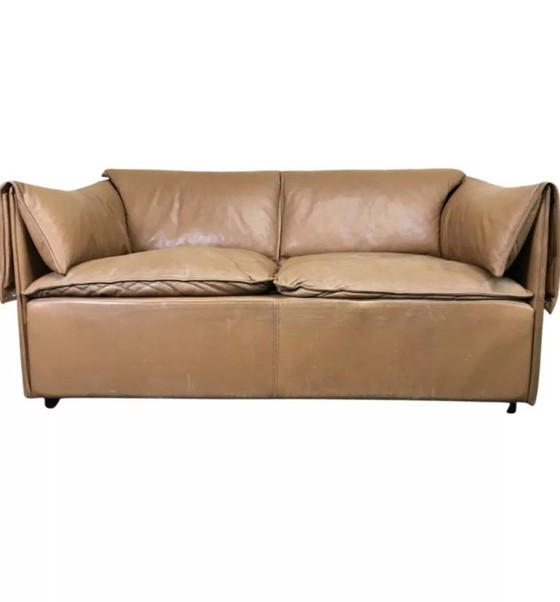 Image 1 of 70er Jahre Sofa 2er Ledersofa Niels Bendtsen Lotus for N. Eilersen Danish Design