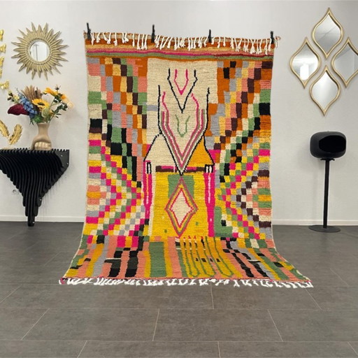 Alfombra marroquí colorida – Expresión cultural – 265 cm x 159 cm