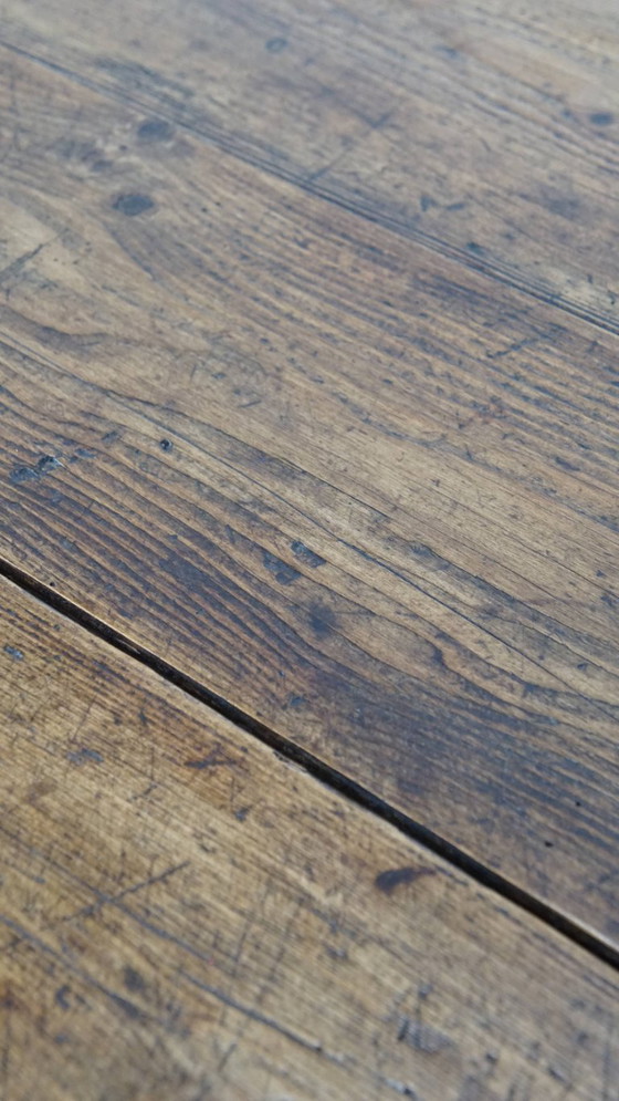 Image 1 of Mesa de comedor inglesa antigua de madera de pino