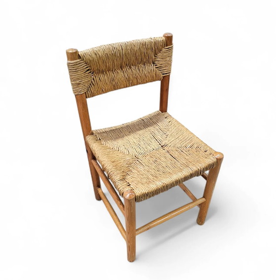 2 x pine wood woven reed dining chairs / France 1950s (photo 37 of 40)