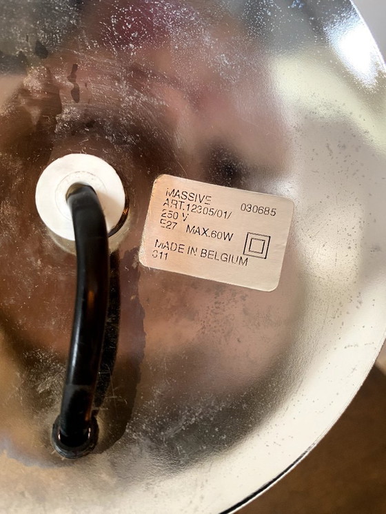 Image 1 of 2x Mid - Century Massive Chrome Mushroom Table Lamp Desk Lamp