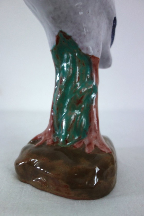 Image 1 of Vintage ceramic stork from the 1950s/60s