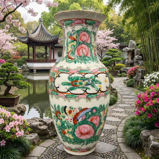 Mooie Chinese Famille rosé vaas dat 1880-1920