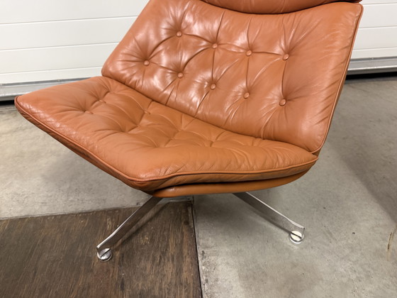 Image 1 of Artifort F588 G. Harcourt in Cognac leather, with 4-star base (rarer!)