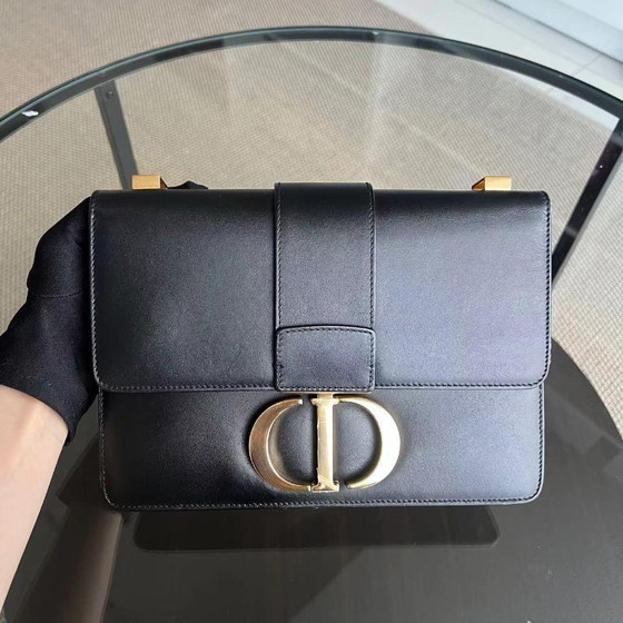 Image 1 of DIOR 30 MONTAIGNE - SMOOTH CALFSKIN BLACK GOLDEN HARDWARE WITH STRAP