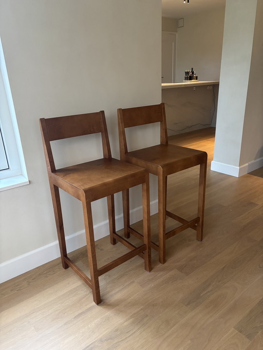 2 Frama 01 barkrukken H65 brun chaud