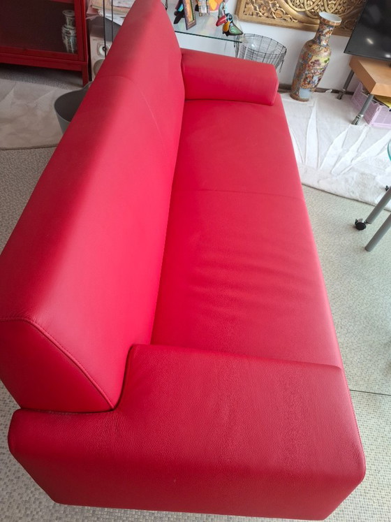 Havek Sky, tre posti in pelle rossa – Divani 3 posti, Leather (photo 3 of 5)