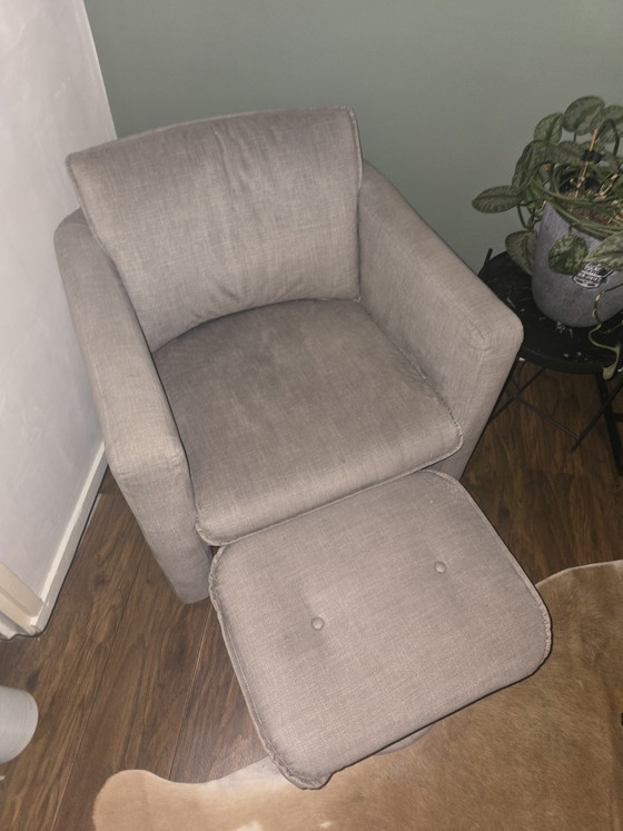 Image 1 of LEOLUX Armchair with ottoman