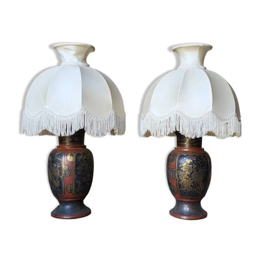Lampes japonaises Meiji du 19e siècle
