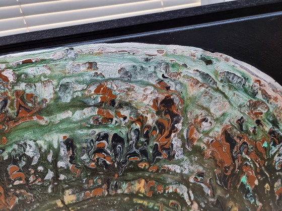 Image 1 of Frances Eckhardt - mysterieus abstract figuratief schilderij handgemaakt kunstwerkt 75x115 cm